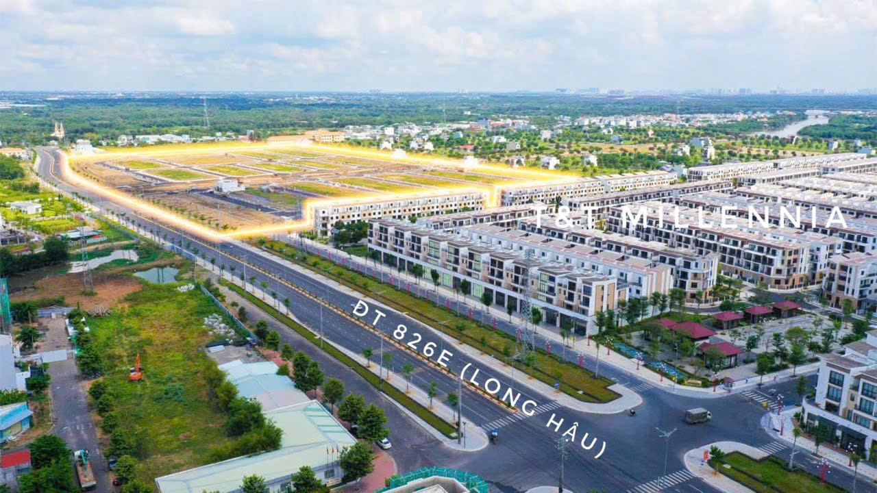 Đất nền The 826 EC nagy mặt tiền DT 826E Long Hậu